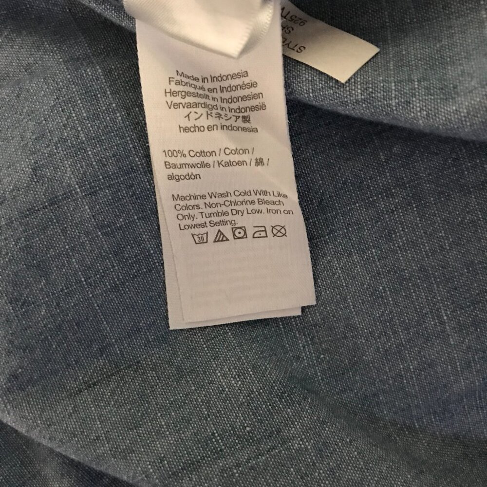 J. Crew Denim Dress Long Sleeve Babydoll Button front cotton Chambray size 00 - Picture 10 of 12